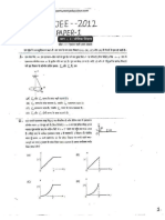 IIT JEE Advance 2012 Hindi Paper 1