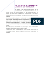 Implicaciones Eticas en El Desarrollo y Aplicación de La Tecnologia