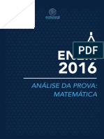 Análise da prova de Matemática do ENEM 2016 e classificação de questões por dificuldade