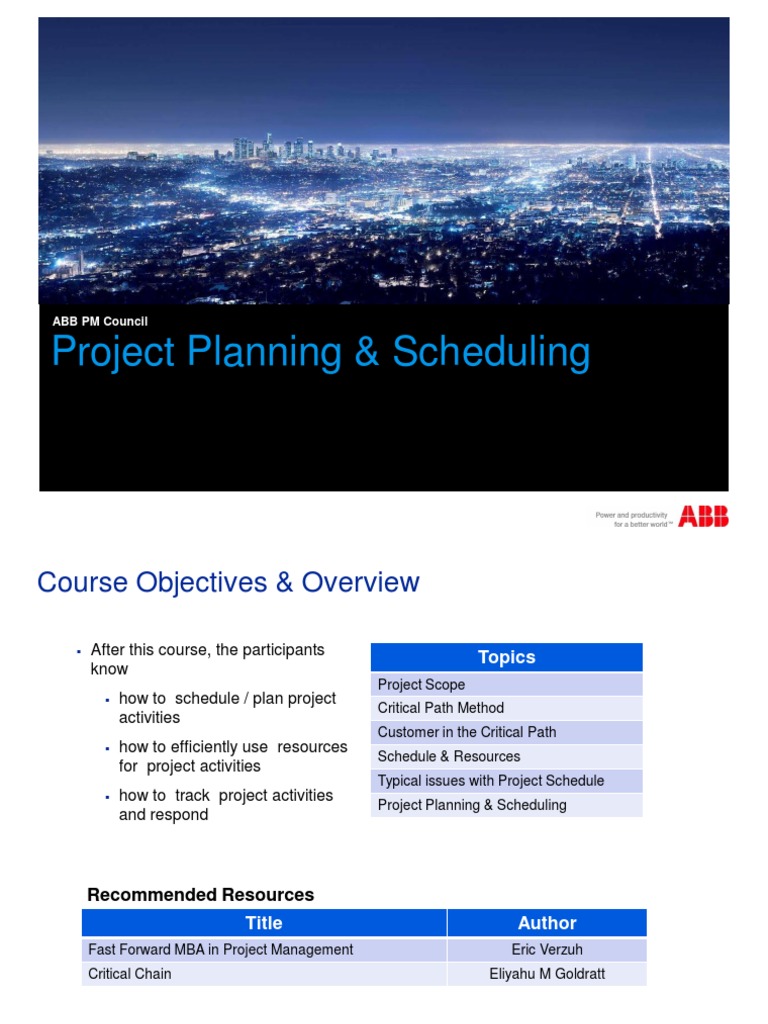 Project Planning & Scheduling: ABB PM Council | PDF | Project ...