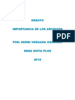 Ensayo Importancia de Los Archivos Por Herni Vergara