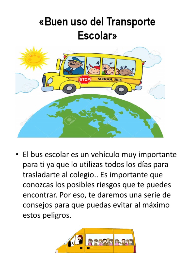 Buen Uso Del Transporte Escolar | PDF | Transporte