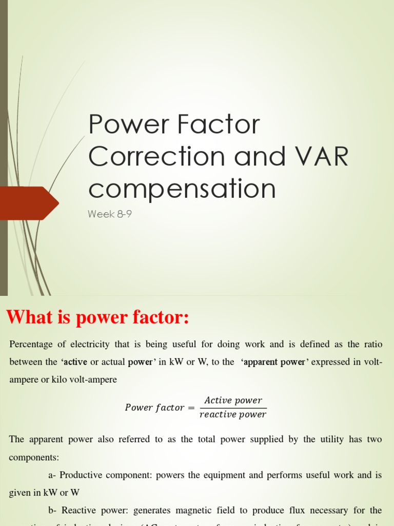 Power Factor Correction Techniques | PDF | Capacitor | Ac Power