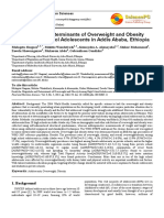 Magnitude and Determinants of Overweight and Obesity Among High School Adolescents in Addis Ababa, Ethiopia