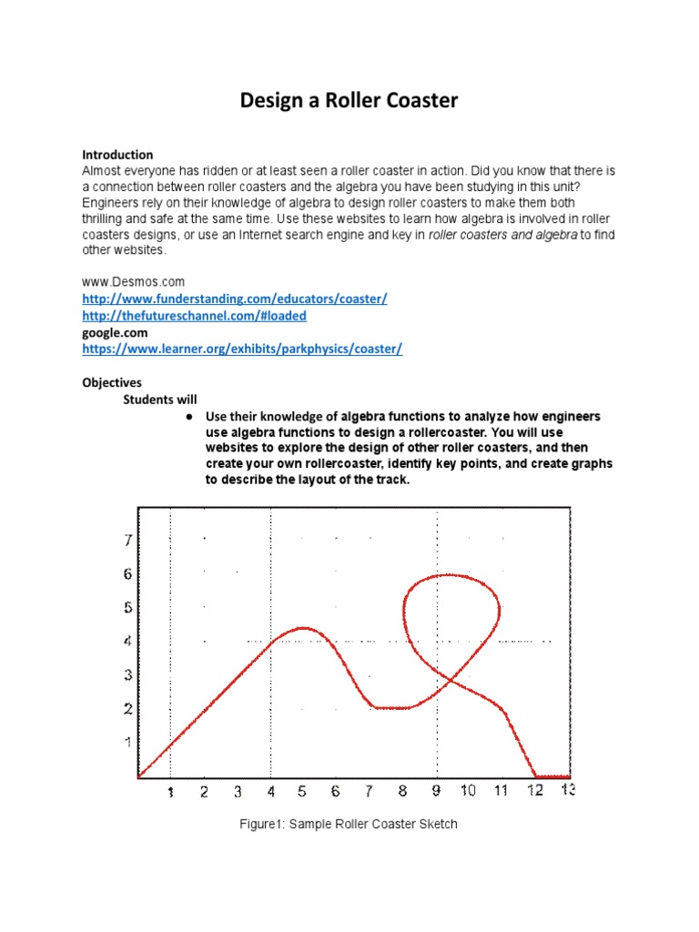 Design A Roller Coaster Project | PDF | Function (Mathematics) | Equations
