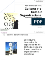 Cultura y Cambio Organizacional