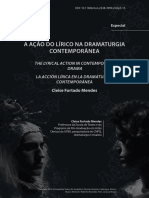 MENDES, C. A Ação Do Lírico Na Dramaturgia Contemporânea