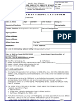 Assessment Centerapplication Form: Career Executive Service Board