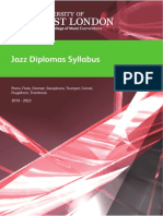 Jazz Diplomas Syllabus: Piano, Flute, Clarinet, Saxophone, Trumpet, Cornet, Flugelhorn, Trombone 2016 - 2022