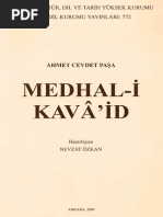 Ahmet Cevdet Paşa Medhal-I Kava'Id TDK