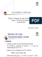 Álgebra Linear: Núcleo, Imagem e Isomorfismo