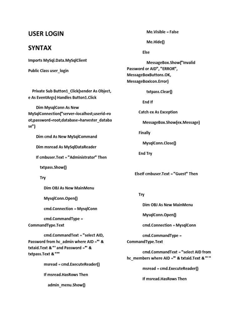 Syntax Code image.