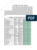 Daftar Harga LCD Led Laptop
