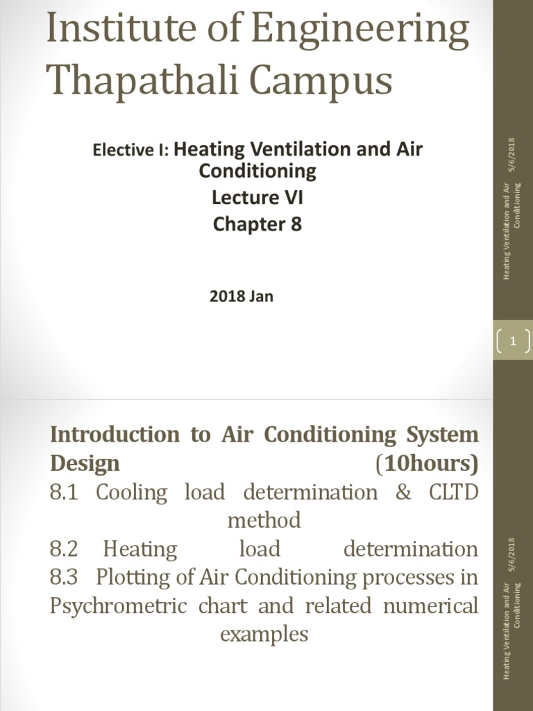 Cooling Load Calculations PDF Hvac Air Conditioning
