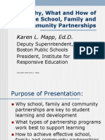 The Why, What and How of Effective School, Family and Community Partnerships