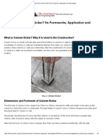 What Is The Column Kicker - Its Formworks, Application and Advantages PDF