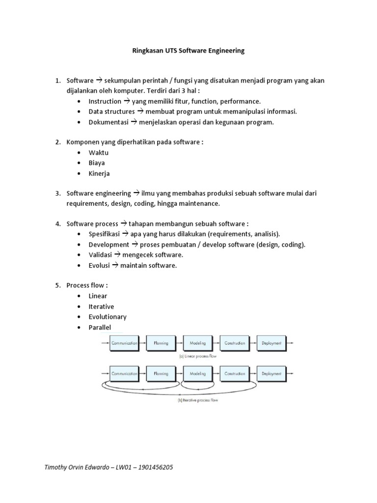 Ringkasan UTS Software Engineering | PDF
