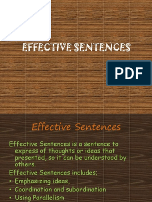 Effective Sentence