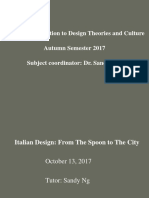 SD3082 Oct.13 Tutorial-Italian Design-From Spoon To City