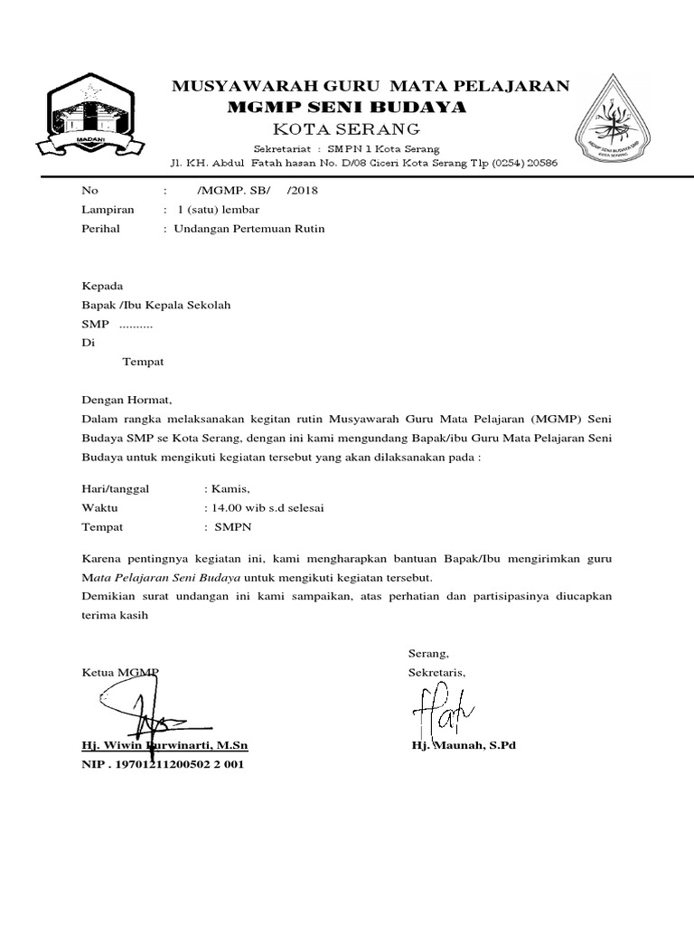 Surat Mgmp