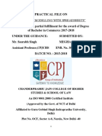 Practical File On ": Financial Modelling With Spreadsheets"