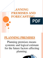 Planning Premises and Forecasting