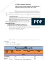 assessment records