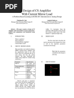 Design of CS Amplifier