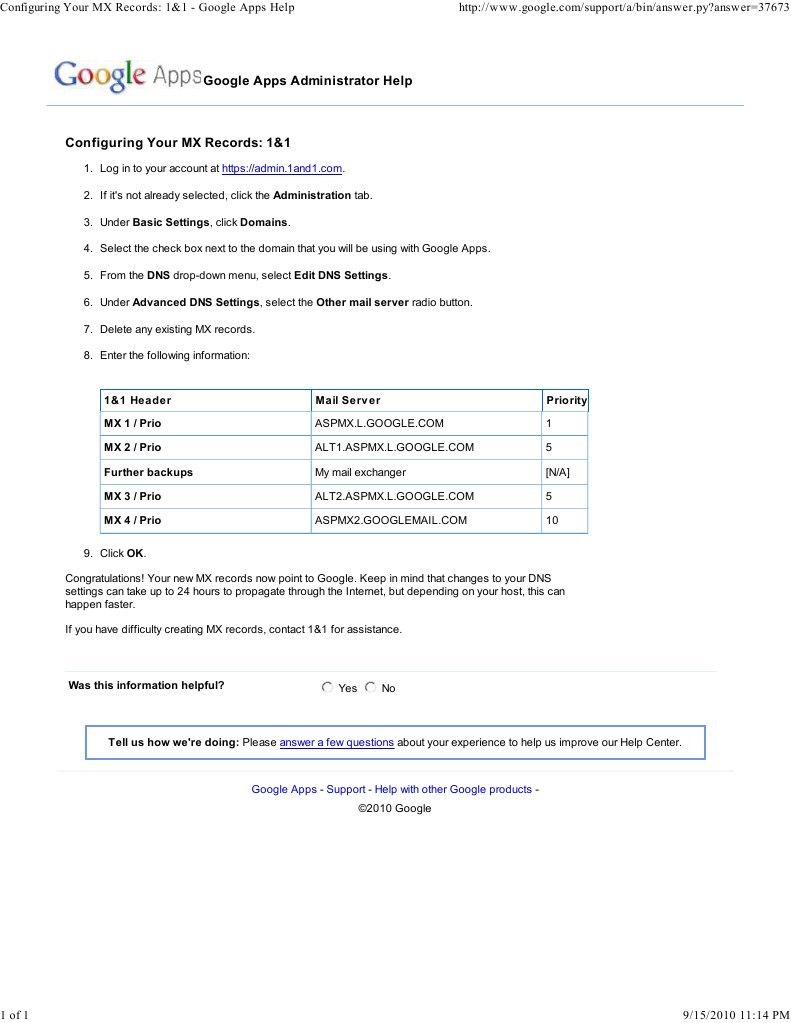 Configuring Your MX Records... | PDF