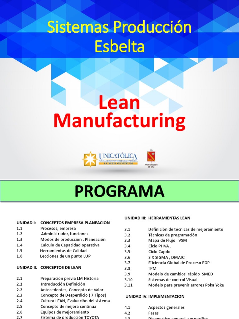 Curso Lean Manufacturing - Modulo 1 E2 - 2018-03-10 | PDF | Lean ...