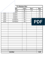 55-c Maintainace Sheet: Date Description Amount House # Balance