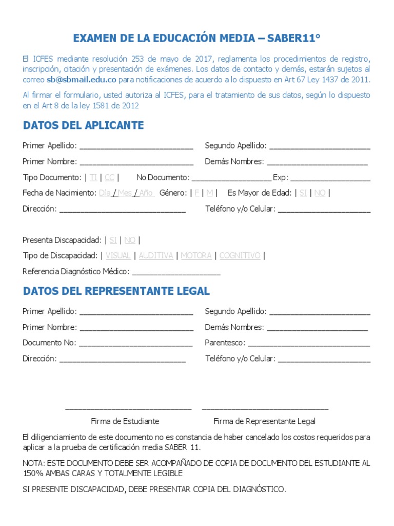 Documentación para Examen Saber 11 | PDF