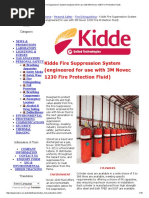 Kidde Fire Suppression System (Engineered For Use With 3M Novec 1230 Fire Protection Fluid)