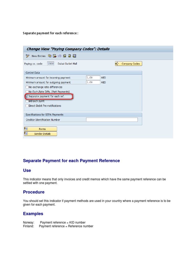 Separate Payment by Reference Guide | PDF | Law