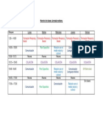 Horario de Clases Jornada Tarde