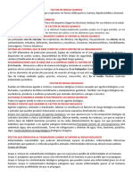 Factor de Riesgo Quimico y Biologicos