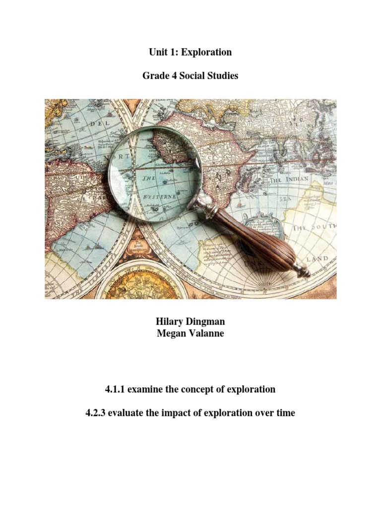 Unit 1: Exploration Grade 4 Social Studies | Download Free PDF ...