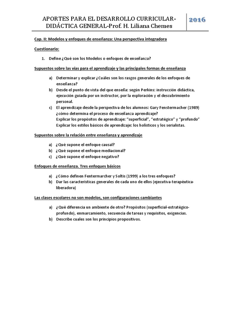 Modelos y enfoques de enseñanza | PDF