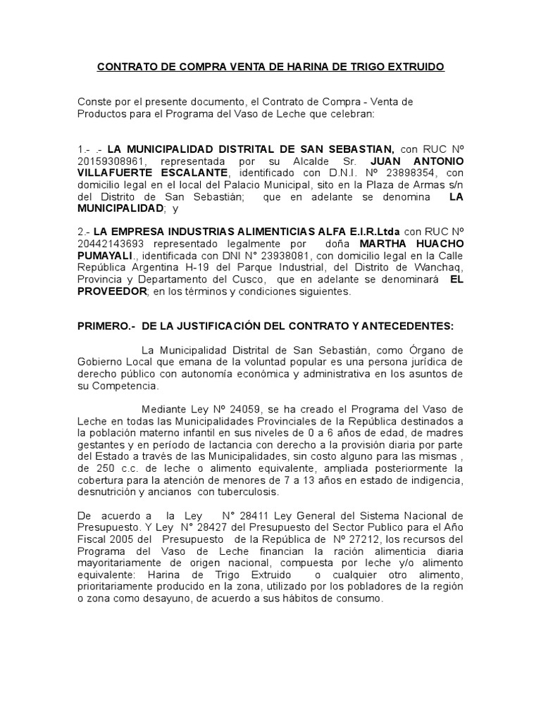 Ads-9-2005-Mdss-Contrato U Orden de Compra o de Servicio | PDF | Leche ...