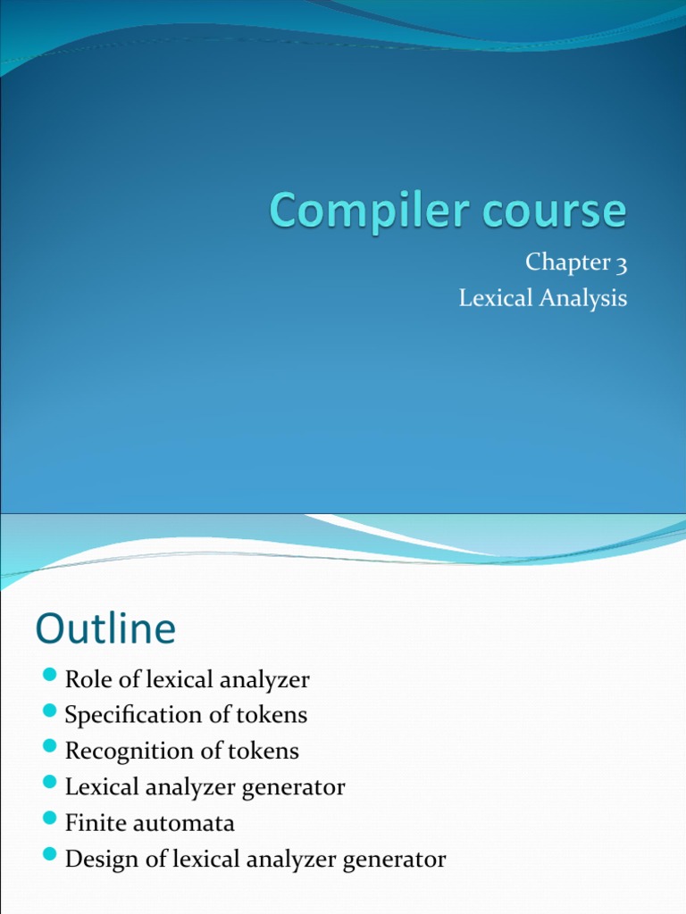 Lexical Analysis in Compiler Design | PDF | Formal Methods | String ...