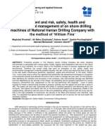 Assessment and Risk, Safety, Health and Environmental Management of On Shore Drilling Machines of National Iranian Drilling Company With The Method of William Fine'