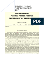 Proposal Pendirian Pondok Pesantren Tahfidz Al Qur