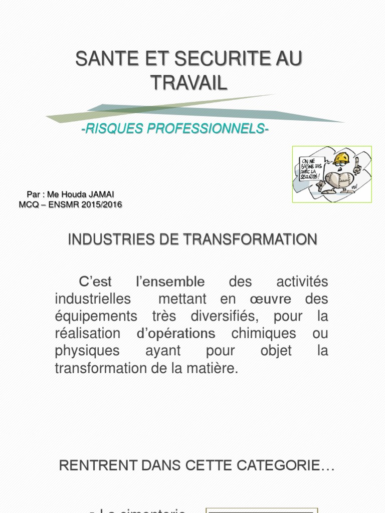 Sécurité au Travail : Risques et Prévention | PDF | Risque | Dangers