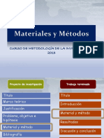 Clase Materiales y Métodos