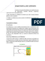 Uso Del Amperimetro y Del Voltimetro