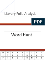 Literary Folio Analysis