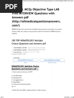 HEMATOLOGY Multiple Choice Questions and Answers