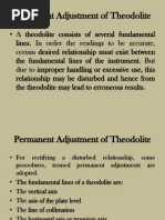 Permanent Adjustments of Theodolite