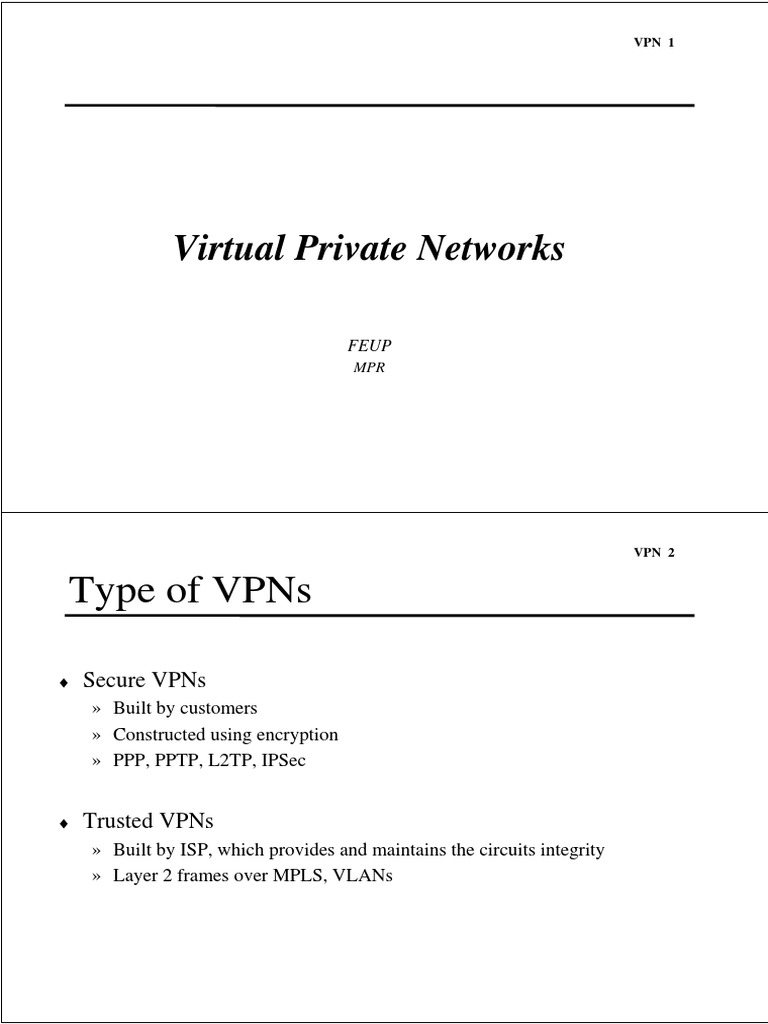 VPN Protocols and Authentication | PDF | Virtual Private Network ...