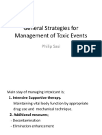 General Strategies For Management of Toxic Events